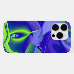 Evil Eye , 3D Abstract in green blue purple iPhone 16 Pro Case
