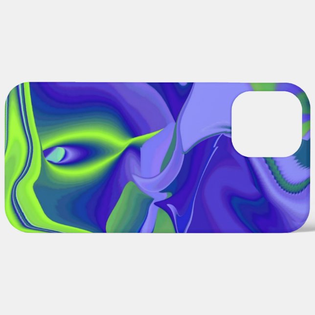 Evil Eye , 3D Abstract in green blue purple Case-Mate iPhone Case (Back (Horizontal))