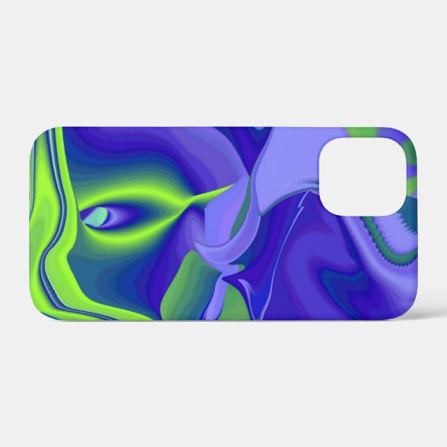 Evil Eye , 3D Abstract in green blue purple Case-Mate iPhone Case (Back (Horizontal))