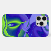 Evil Eye , 3D Abstract in green blue purple