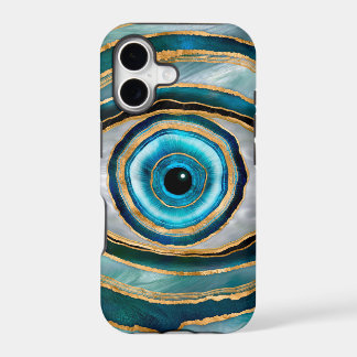 Evil Eye Amulet Aquarelle marbres et or
