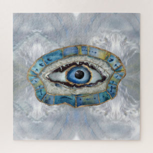 Evil Eye Amulet Geodes and Crystals Jigsaw Puzzle