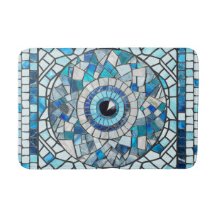 Evil Eye Amulet Mosaic Art Bath Mat