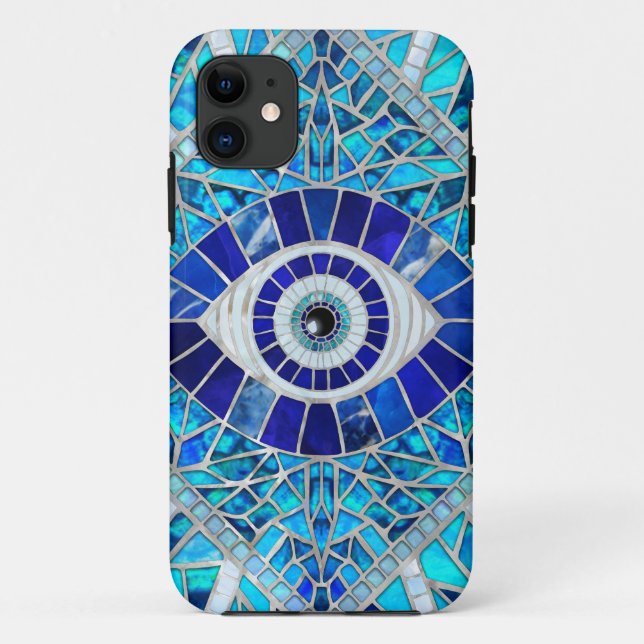 Evil Eye Amulet Mosaic Art Case-Mate iPhone Case (Back)