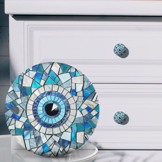 Evil Eye Amulet Mosaic Art Ceramic Knob (Creator Uploaded)