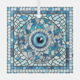 Evil Eye Amulet Mosaic Art Glass Ornament