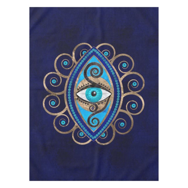 Evil Eye Amulet Ornament Tablecloth (Front)