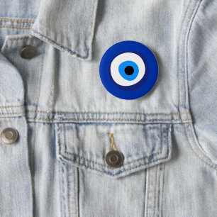 evil eye ancient symbol antiquity talisman superst 2 inch round button