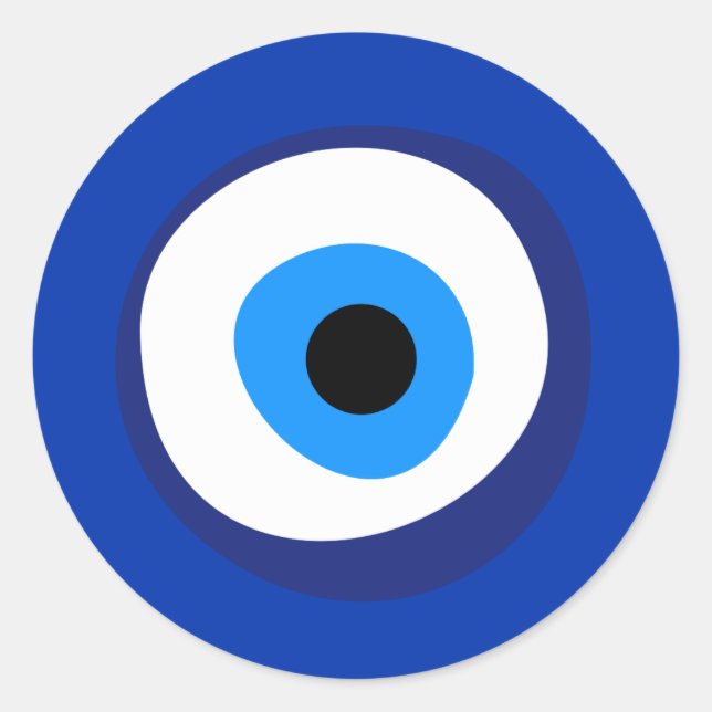 evil eye ancient symbol antiquity talisman superst classic round sticker (Front)