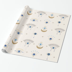 Evil Eye and Third Eye Pattern Wrapping Paper
