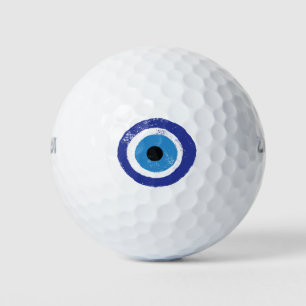 Evil Eye Artistic Blue Greek Golf Balls
