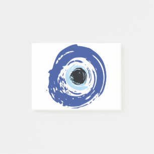 Evil Eye Artistic Blue Greek Post-it Notes