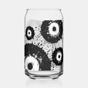 Evil Eye Black & White Drinkware Set Can Glass