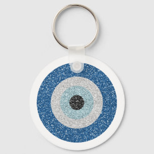 Evil eye - blue eye - scale large L Keychain