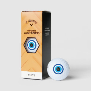 Evil Eye Blue Mati custom monogram golf balls