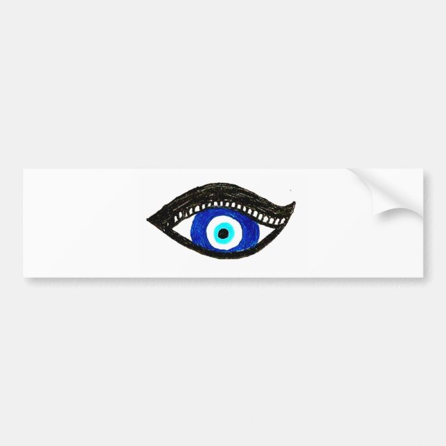Evil eye bumper sticker (Front)