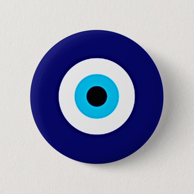 Evil Eye Charm 2 Inch Round Button (Front)
