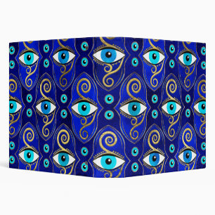 Evil Eye Charm Pattern Binder
