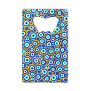 Evil Eye Charm Pattern Credit Card Bottle Opener