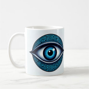 Evil eye coffee mug