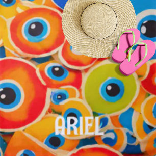 Evil Eye Colourful Beach Towel