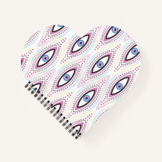 Evil Eye colourful Notebook Journal heart book