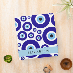 Evil Eye, Greek Eye, Turkish Eye, Mati, Your Name Binder