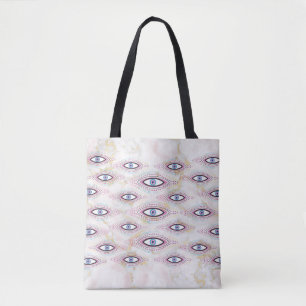 Evil Eye Happy Colourful Art  Tote Bag