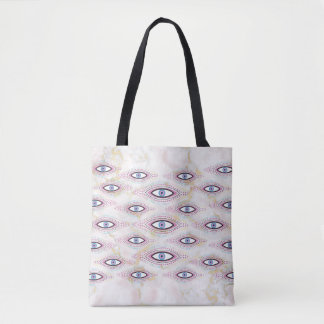 Evil Eye Happy Colourful Art  Tote Bag