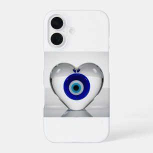 Evil Eye Heart Icon Modern Graphic Design iPhone 16 Case