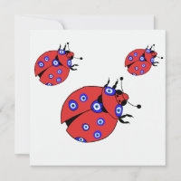 Evil Eye Ladybirds Card