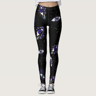 Evil eye leggings, Black evil eye loungewear Leggings