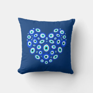 Evil Eye Love Heart Unisex Throw Pillow
