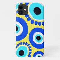 Evil Eye Lucky Symbol Blue, White, and Yellow