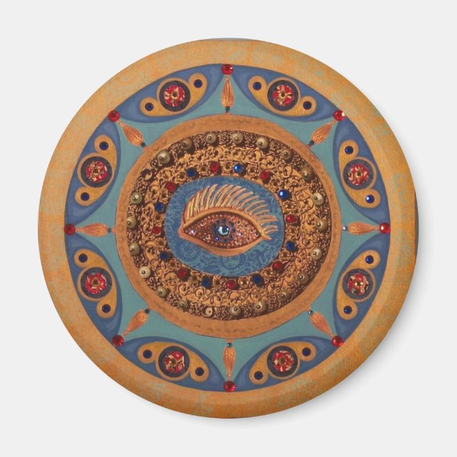 Evil Eye Mandala: Original Art Magnet (Front)