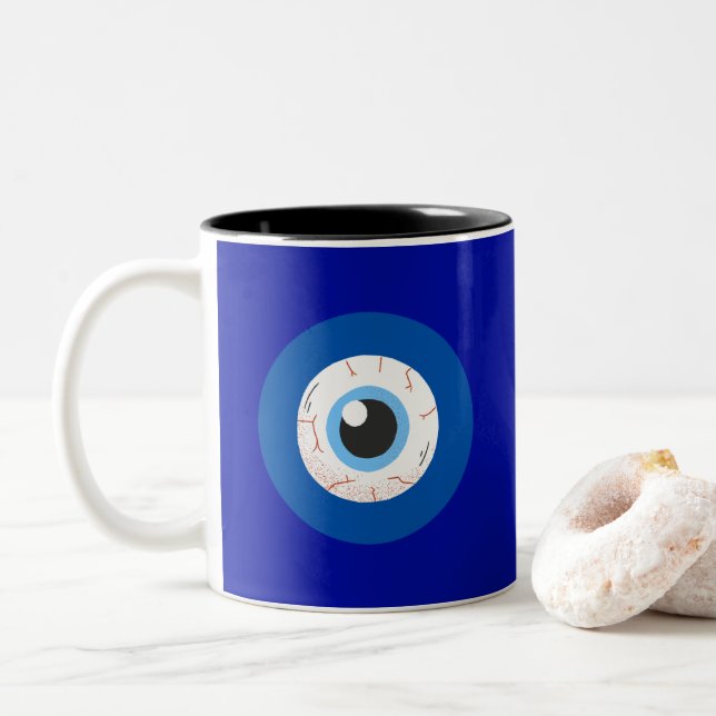 Evil Eye Max Ultra Two-Tone Coffee Mug (With Donut)