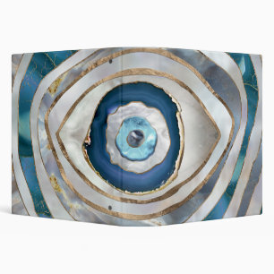 Evil Eye Mineral textures and gold Binder