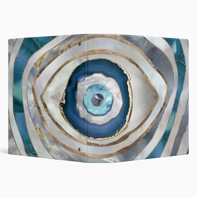 Evil Eye Mineral textures and gold Binder (Background)