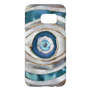 Evil Eye Mineral textures and gold Samsung Galaxy S7 Case