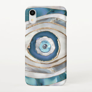 Evil Eye Mineral textures and gold iPhone XR Case