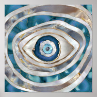 Evil Eye Mineral textures and gold