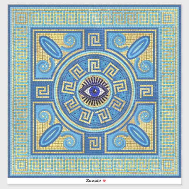 Evil Eye Mosaic Tile ornament (Sheet)