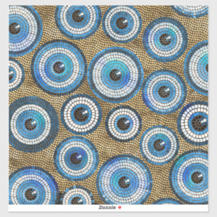 Evil Eye Mosaic Tile Pattern