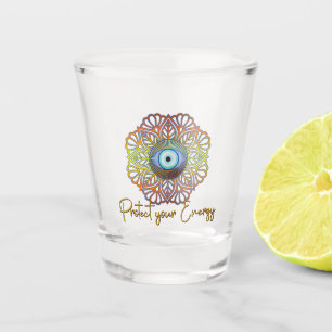 Evil Eye Mystical Celestial Third Eye Energy  Shot Glass