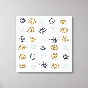 Evil Eye Pattern Canvas Print