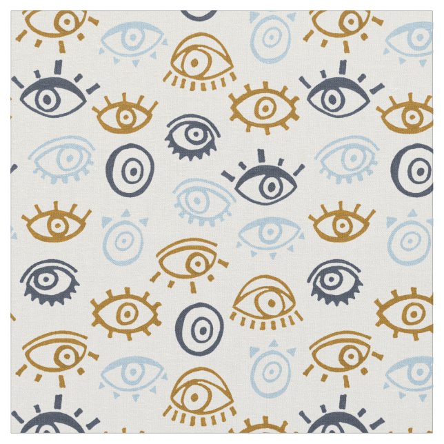 Evil Eye Pattern Fabric (Close Up)