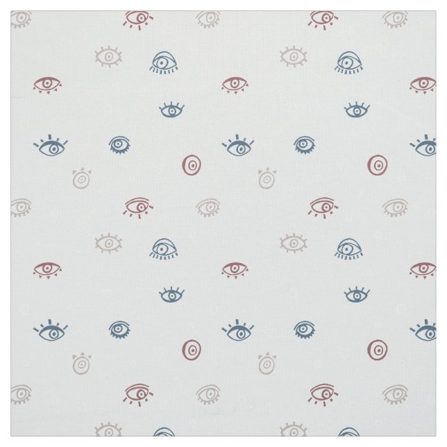 Evil Eye Pattern  Fabric (Swatch)
