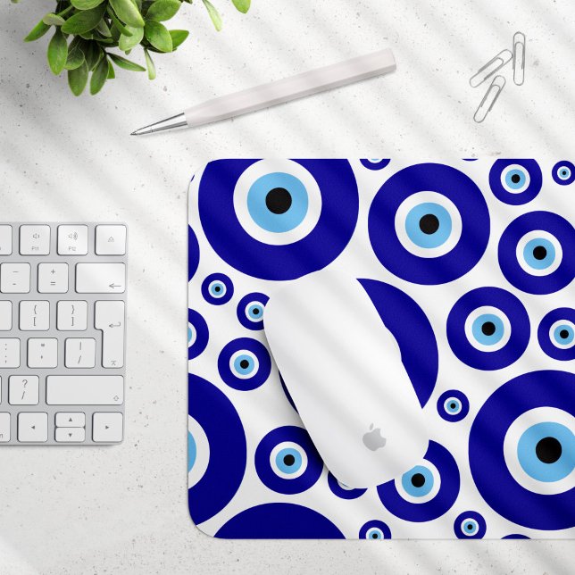 Evil Eye Pattern, Greek Eye, Turkish Eye, Nazar Mouse Pad (Creator Uploaded)