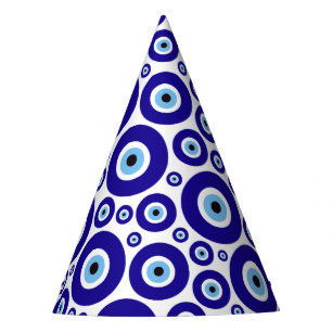 Evil Eye Pattern, Greek Eye, Turkish Eye, Nazar Party Hat
