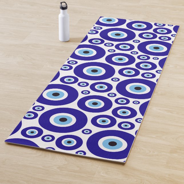 Evil Eye Pattern, Greek Eye, Turkish Eye, Nazar Yoga Mat (In Situ)